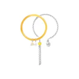 Желтый браслет с бахромой (1 пара)