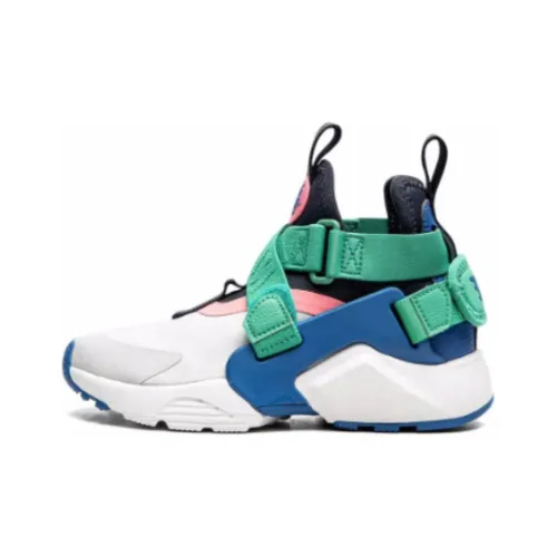 Nike Air Huarache Беговые кроссовки MID Топ Бежевый Зеленый Синий Женские