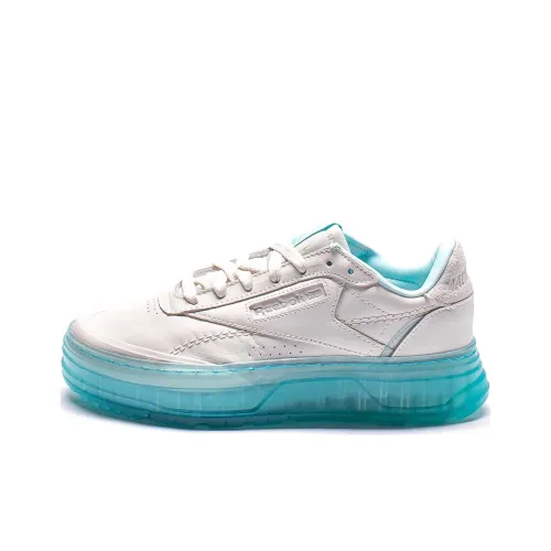 Madwomen x Reebok Club C Double GEO Амортизация And Дышащий Низкий Топ Скейтборд Кроссовки Женские Синий Белый