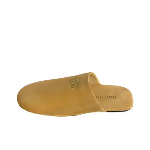 MIU MIU Домашние тапочки Женские Желтые