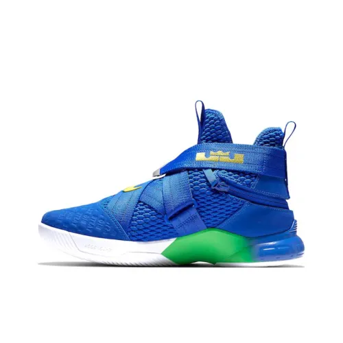 Nike Zoom Soldier 12 Flyease LeBron Soldier 12 Нелипкий Легкий MID Баскетбольные кроссовки для игры Мужской Синий