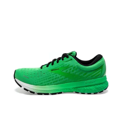 Brooks Ghost 13 Амортизация Износостойкий Низкий Топ Повседневные Беговые кроссовки Мужские Зеленые