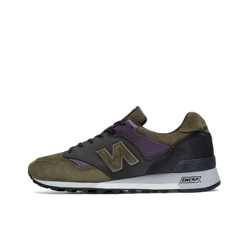 New Balance NB 577 Амортизация Износостойкий Низкий Топ Беговые кроссовки Унисекс Черный Фиолетовый D Ширина