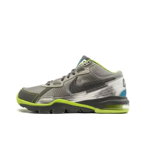 Nike Амортизация Износостойкий MID Топ Беговые кроссовки Унисекс Белый Серый Желтый