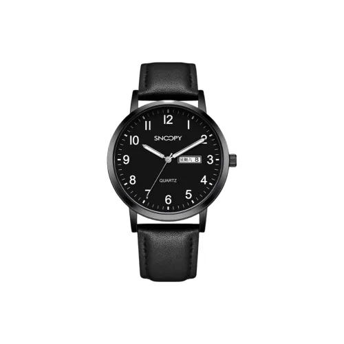 SNOOPY Кварцевый механизм Мужские часы 40,5mm*48mm*9,7mm Черный