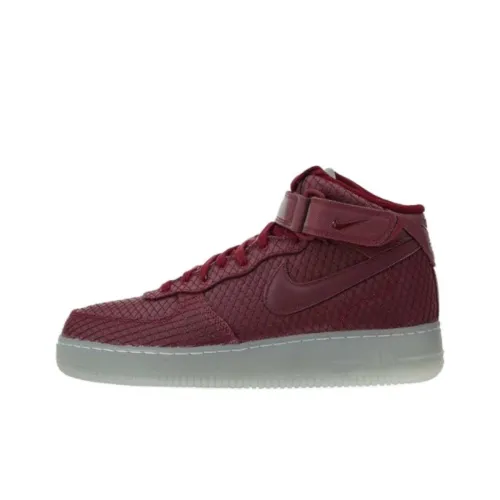 Nike Air Force 1 07 Амортизация Износостойкий MID Топ Скейтборд Кроссовки Мужские Красный