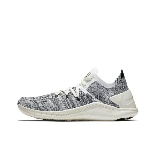Nike Free TR Устойчивый к истиранию Дышащие Низкие Беговые кроссовки Женские Серый Белый