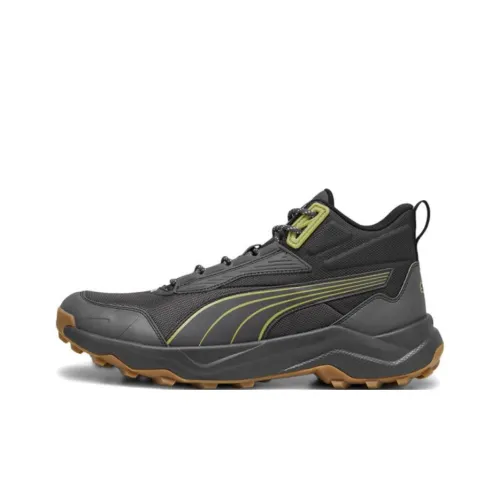 PUMA Obstruct Pro Беговые кроссовки MID Топ Черный Зеленый Унисекс