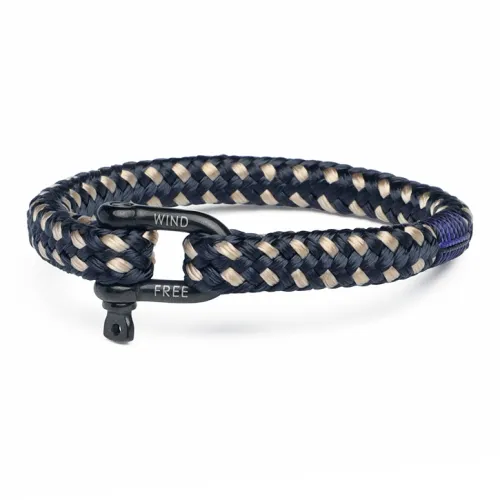 TUBAOSHU Браслеты из титанового стального сплава Унисекс Темно-синий Экрю