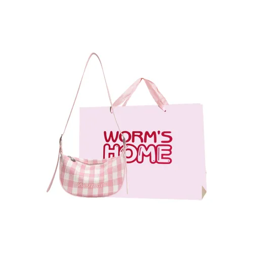 Worm's Home Полиэстер Сумка через плечо Сумка на плечо Женская Розовая Синяя