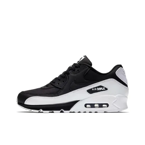 Nike Air Max 90 Low Топ Беговые кроссовки Унисекс Черный белый