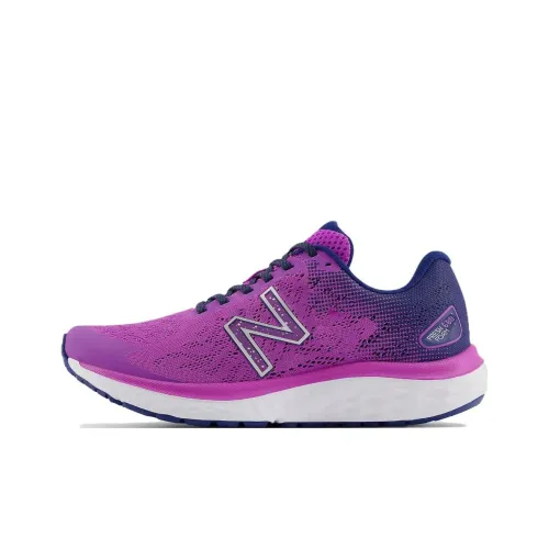New Balance Fresh Foam 680v7 Устойчивые к истиранию Низкие Кроссовки для бега Женские Фиолетовые