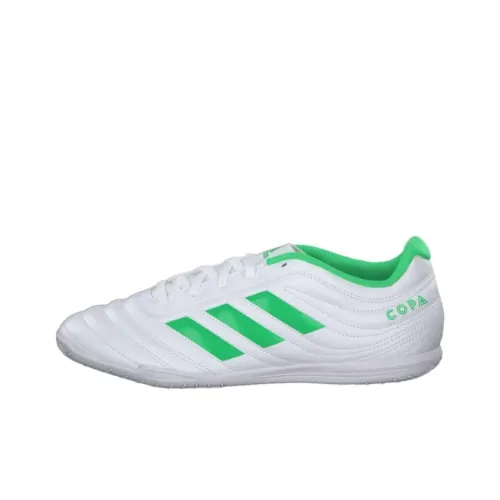Adidas Copa AG Искусственная трава Противоскользящие Устойчивые к истиранию Футбольные бутсы Женские Белый Зеленый