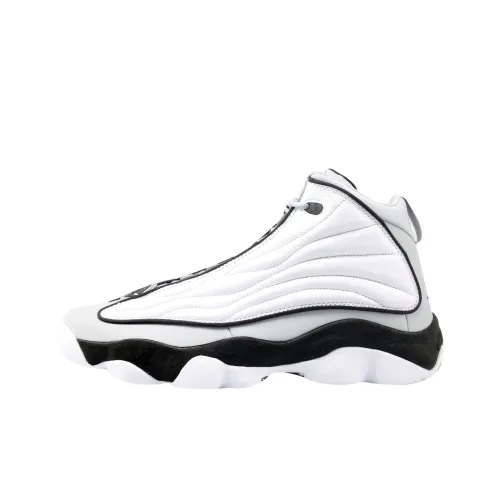 Джордан Pro Strong 'Белый GREY' Амортизация High Топ Винтажные баскетбольные кроссовки Мужской Серый