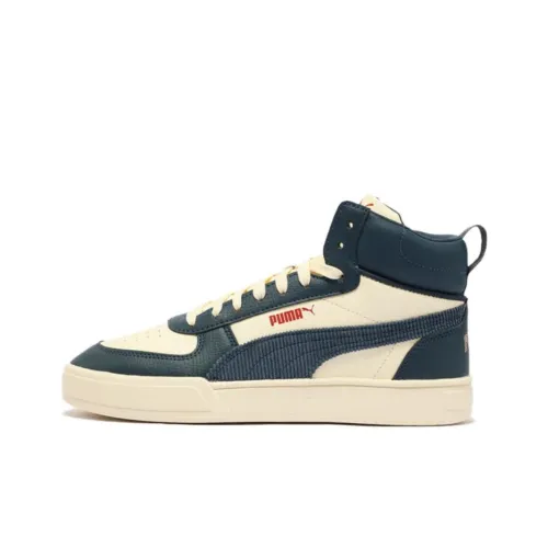 PUMA Caven MID Топ Кроссовки для скейтбординга Унисекс Зеленый Белый