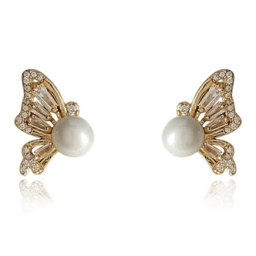 VKVK Copper Stud Earrings Women's VKVK Медные серьги-гвоздики женские