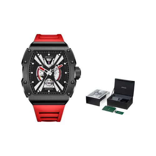 OLTO·8 Explorer Collection Мужские часы Автоматический механический механизм Силиконовый ремешок Черный циферблат