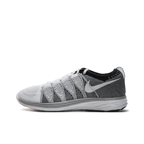 Nike Flyknit Lunar 2 Амортизация Износостойкий Низкий Топ Повседневная Обувь Унисекс Серый