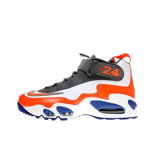 Nike Air Griffey Max 1 Амортизация MID Топ Винтажные баскетбольные кроссовки Мужской Белый оранжевый синий