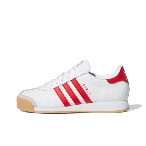 Adidas Originals Samoa Vienna Shock Absorbers Slip Resistant Abrasion Resistant Low Топ Повседневная обувь Мужская Белый Красный