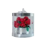 Серебряная коробка + 9 красных роз