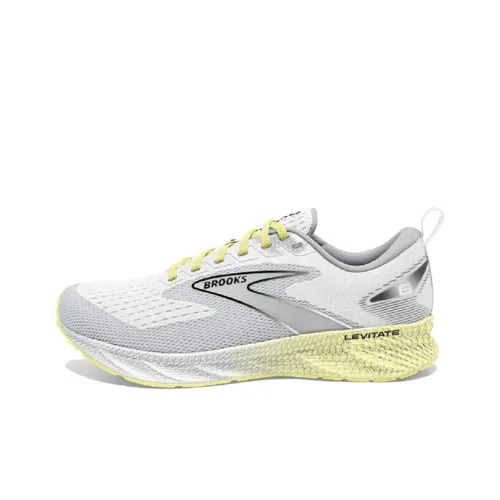 Brooks Levitate GTS Амортизация и Дышащая Низкая Обувь для Спортивных Занятий Женская Белая Желтая
