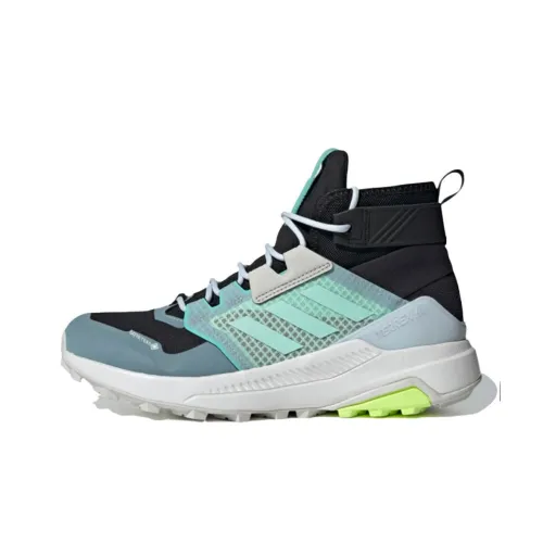 adidas Terrex Trailmaker MID Gore Te Дышащий Высокий Топ Альпинистская Обувь Женская Синий Черный