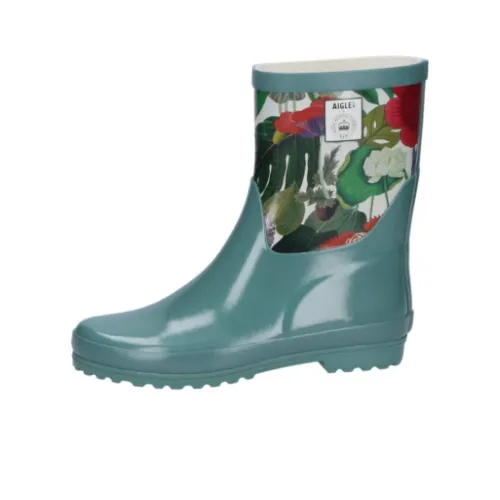 AIGLE Женские резиновые сапоги зеленого цвета
