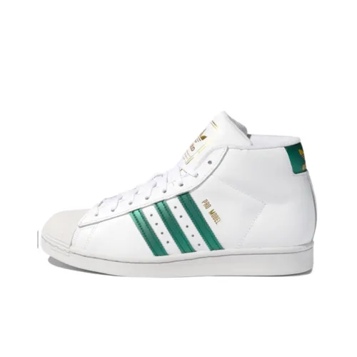 Adidas Originals Pro Model Abrasion Resistant MID Топ Скейтборд Кроссовки Унисекс Белый Зеленый