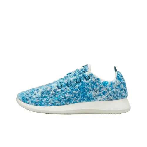 Allbirds Wool Runner Fluff Амортизация Низкий Топ Спортивная Повседневная Обувь Женская Синий Tie Dye