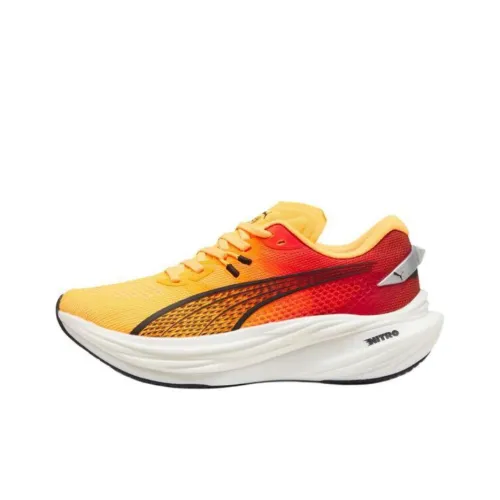 PUMA Deviate NITRO 3 Беговые кроссовки Низкий топ Солнечный желтый Закат Красный Белый 01 Женские