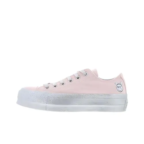 Converse Chuck Taylor All Star Lift Low Miley Cyrus Розовый Low Топ Кеды Женские Розово-белый