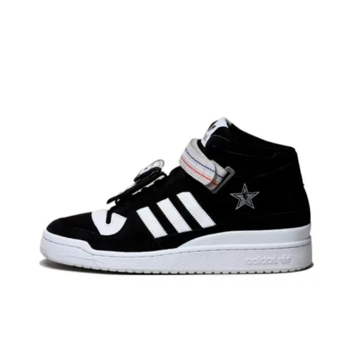 Adidas Originals Forum Mid UNDFTD High Топ Скейтборд Кроссовки Унисекс Черный Белый