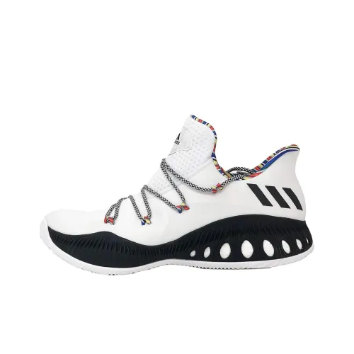 Adidas Crazy Explosive Амортизация Износостойкие Низкие Баскетбольные Кроссовки Мужские Белый Черный