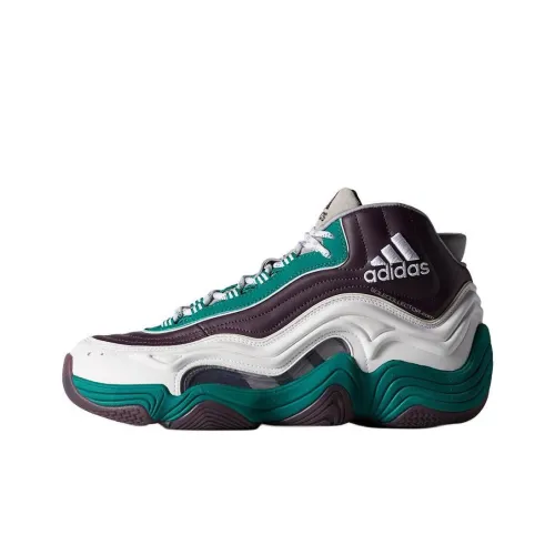 Adidas Crazy 2 Slip-Resistant Abrasion-Resistant MID Баскетбольные кроссовки Unisex Зеленый