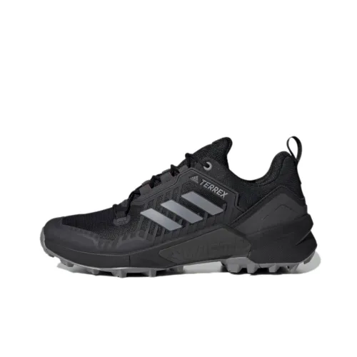 adidas Terrex Swift R3 Поход Slip Resistant Abrasion Resistant Низкий Топ Походная обувь Мужская Черный Серый