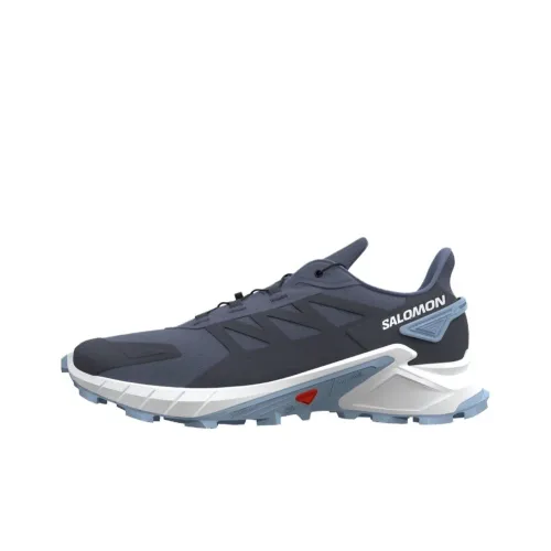 SALOMON Supercross 4 Амортизаторы Slip-resistant Низкие Кроссовки для бега Женские Темно-синие