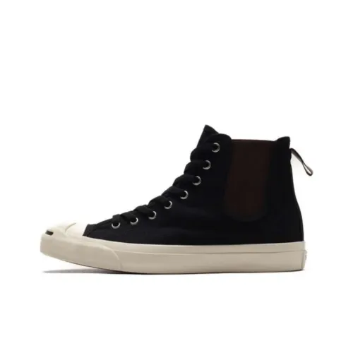 Конверс Jack Purcell SIDEGORE RH HI Высокие Кеды Унисекс Черные