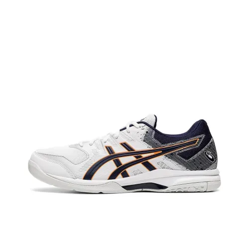 Asics Гель Ракета Низкий Топ Беговые кроссовки Мужские Белый Синий