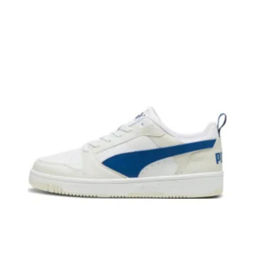 PUMA Rebound v6 Low Топ Скейтборд Кроссовки Унисекс Бежевый Белый Синий