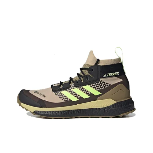 adidas Terrex FREE HIKER GT Дышащий MID Топ Походная обувь Мужская Коричневый Желтый