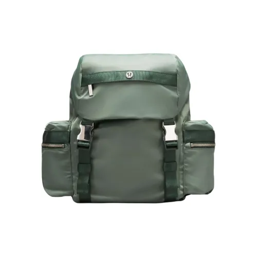 Lululemon Переработанный полиэстер рюкзак мини унисекс серый эвкалипт и зеленый