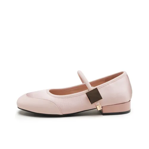 AGSDON Квадратный каблук Mary Jane обувь 2,5 см женский бордовый