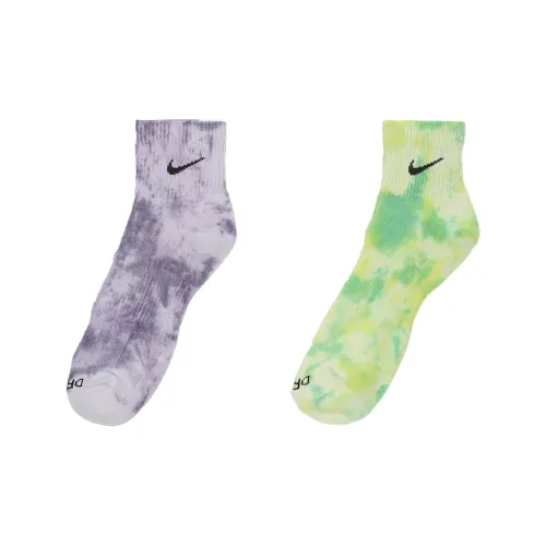 NIKE 2 шт Фиолетовый+Зеленый Женские носки
