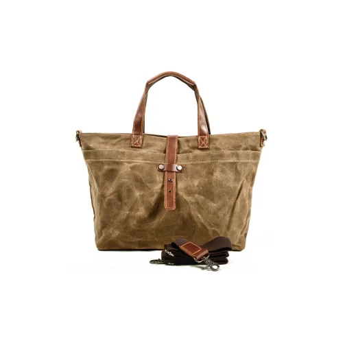 TTaG．baG Водонепроницаемый Масляный воск Холст с Лицевой коровьей кожей Одно плечо Сумка Унисекс