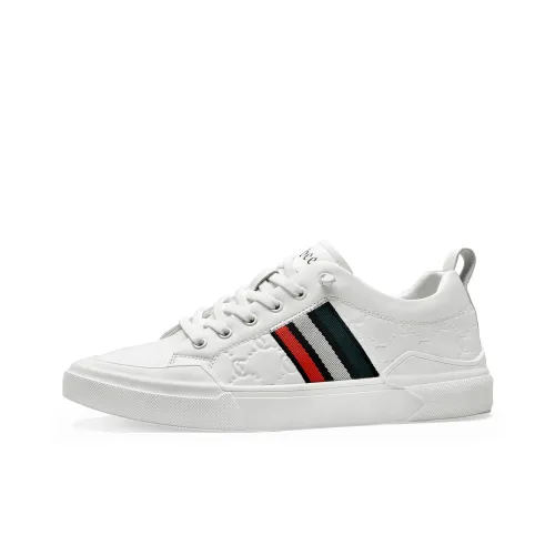 Cabbeen Преппи стиль Легкие и Дышащие Низкие Кроссовки для Скейтбординга Мужские Белые