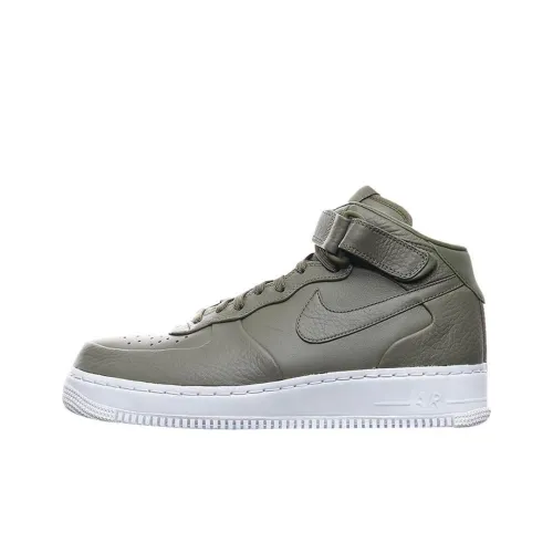 Nike Air Force 1 Slip Resistant Abrasion Resistant MID Топ Скейтборд Кроссовки Мужские Серые