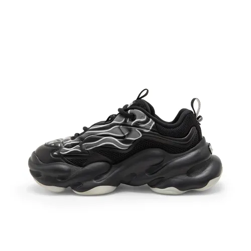 STARTER Облако Обувь Противоскользящая Устойчивая к износу Низкий Топ Толстая подошва Мужская Панк Черная