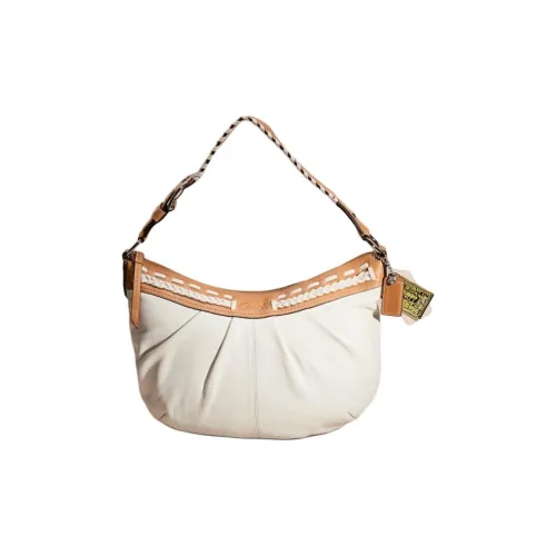 COACH Hobo кожаная сумка через плечо большая унисекс белая