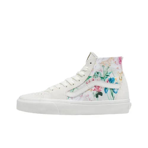 Vans SK8 High Топ Скейтборд Кроссовки Женские Белые Синие Красные